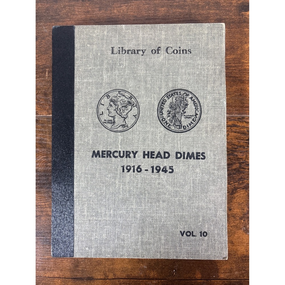 Library of Coins Vol 10 Mercury Head Dimes 1916-1945 Album 73 Silver Coins